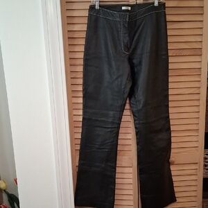 Cache Black Leather Pants